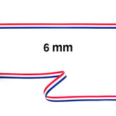 Rood wit blauw lint | 6 mm | per meter Lint RWBLINT - 6MM - PM